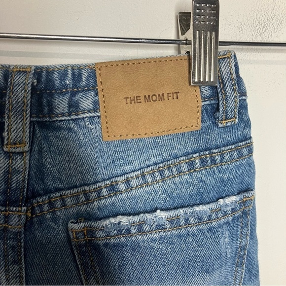Zara The Mom Fit distressed jeans girls size 6 - Picture 3 of 5